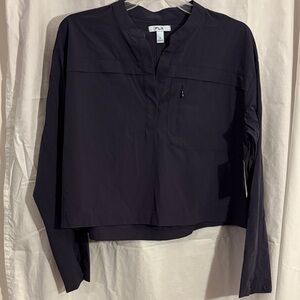 Women's Navy Long Sleeve Top